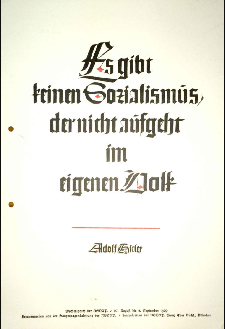 NSDAP Sozialismus Wochenblatt Adolf Hitller