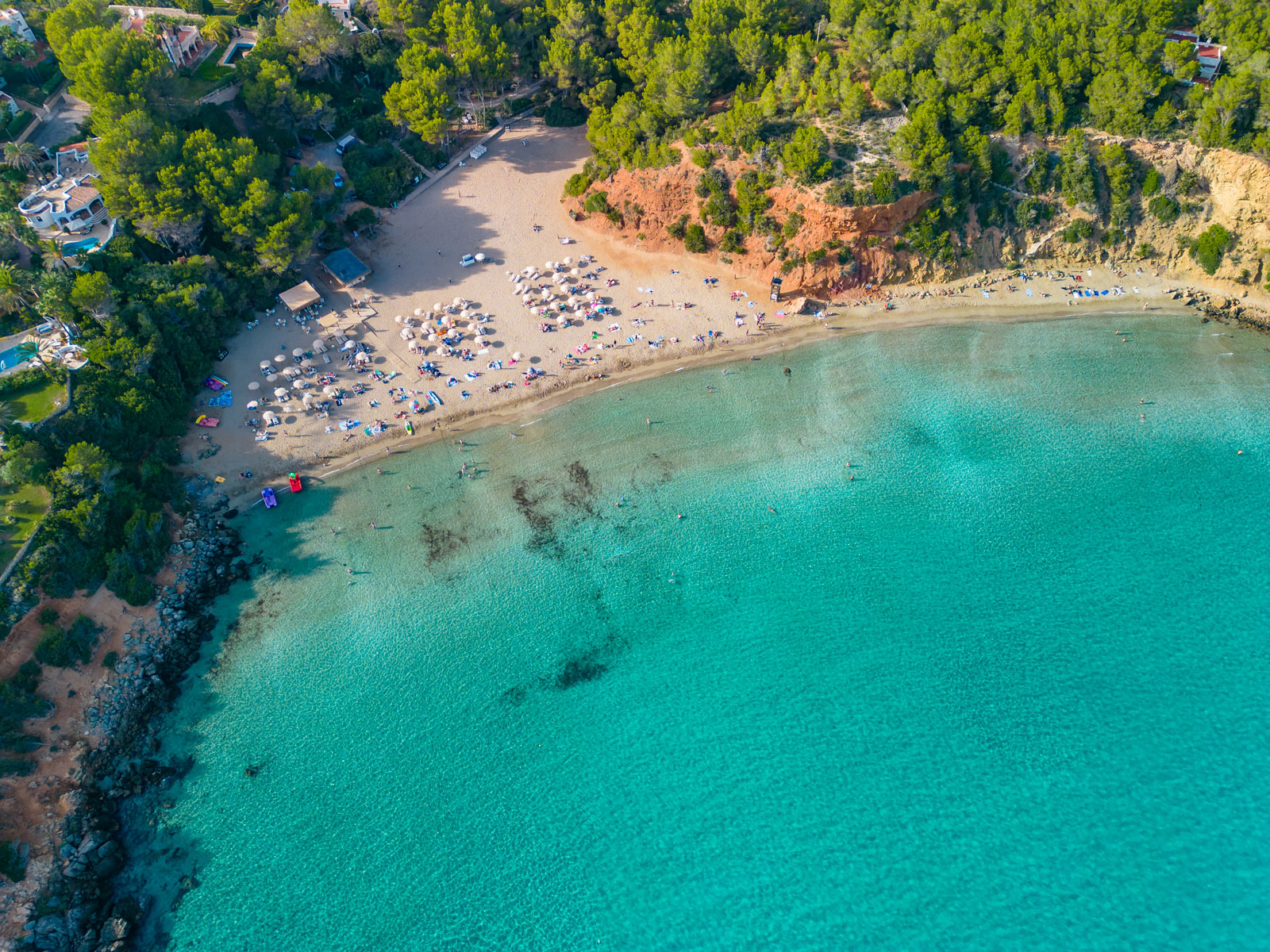 Drohnenbild Ibiza Strandabschnitt
