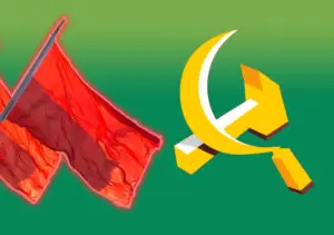Kommunistische Flagge Hammer und Sichel